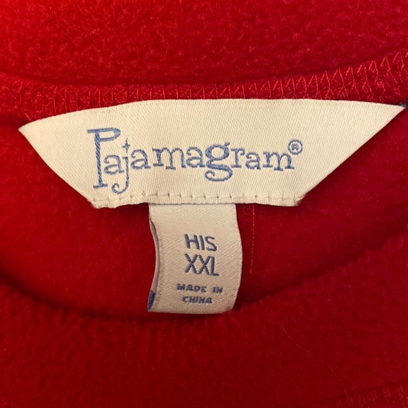 Pajamagram sz XXL HIS pajamas festive and warm. Like new red/plaid - Picture 4 of 6